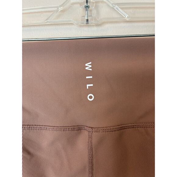Wilo the Label Ribbed Leggings Brown White Size Large - Picture 3 of 5